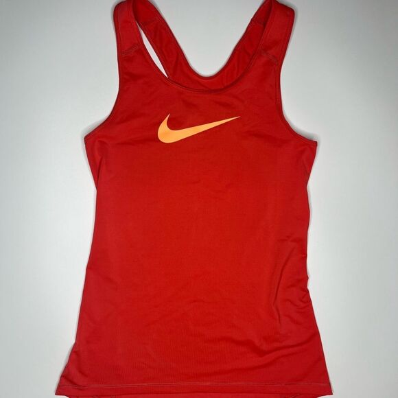 Nike Tops - Nike Dri-Fit slim fit tank with orange Swoosh size small